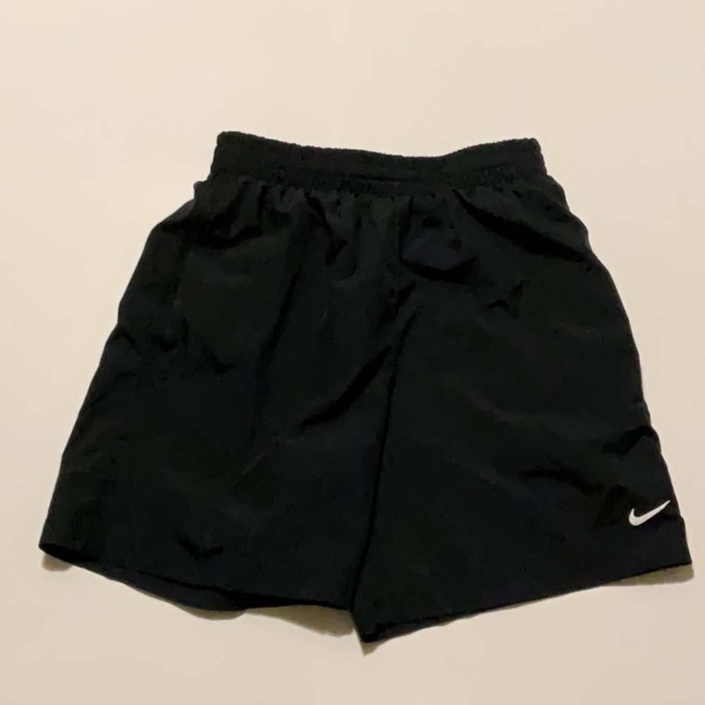 Black Nike summer athletic shorts.